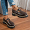 Zapatos de Tacón Retro Británico con Hebilla Calada