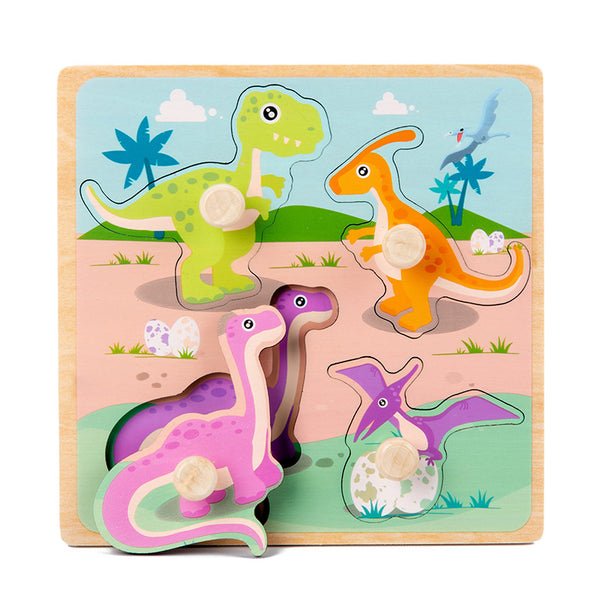 3D Wooden Cartoon Puzzle - Educational Toy