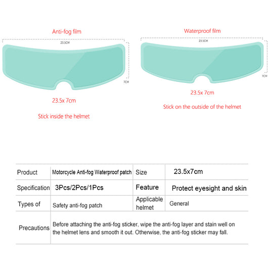 Película Antivaho e Impermeable para Cascos de Motocicleta - Image 12