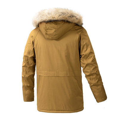 Parka de Invierno para Hombre Acolchada con Capucha y Cuello de Piel - Image 4