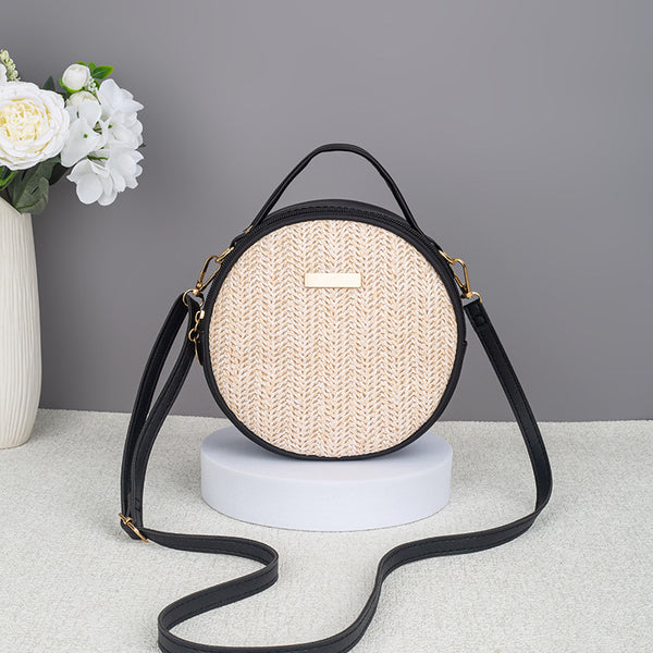 Bolsa de Paja Tejida Redonda para Mujer – Diseño Minimalista y Elegante - Image 6