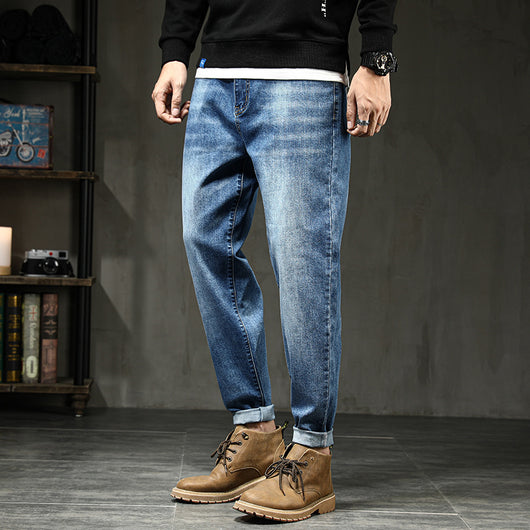 Pantalones Harem Jeans Stretch Talla Grande Hombre - Corte Holgado y Cómodo - Image 5