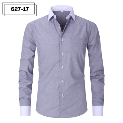 Camisa Rayada de Verano para Hombre Talla Grande - Image 26