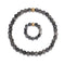 Conjunto de Pulsera y Anillo Elástico con Piedras Flash 4MM