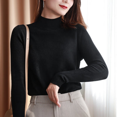 Suéter de Lana Gruesa para Mujer con Cuello Medio Alto - Image 6