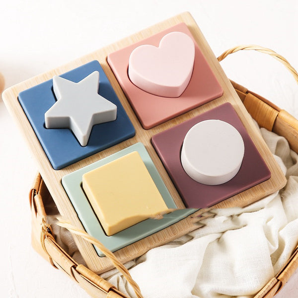 Puzzle de Formas Comestibles para Reconocimiento Infantil