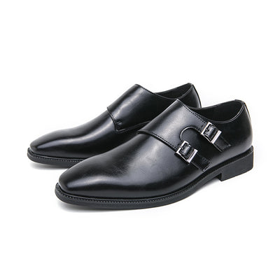 Zapatos Formales de Cuero para Hombre con Hebilla - Elegancia Profesional y Comodidad - Image 4