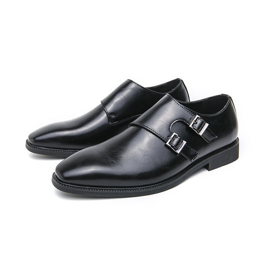 Zapatos Formales de Cuero para Hombre con Hebilla - Elegancia Profesional y Comodidad - Image 4