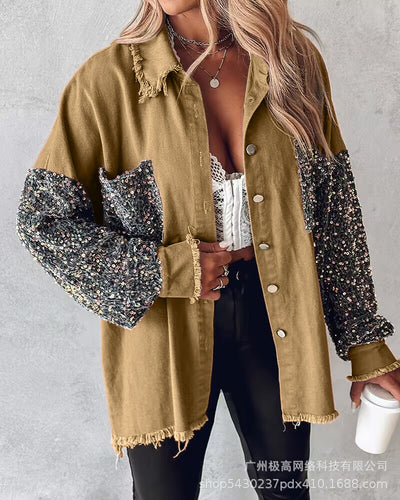 Blusa de Hombros Descubiertos con Patrón Serpentina para Mujer - Image 9