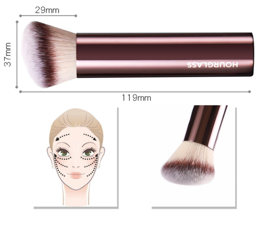 Brocha de Base Inclinada de Cabeza Plana para Maquillaje Profesional - Image 4