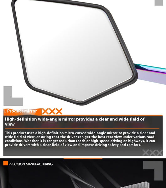 Espejo Retrovisor Deportivo con Alerón Modificado para Motos y Autos Eléctricos - Image 12