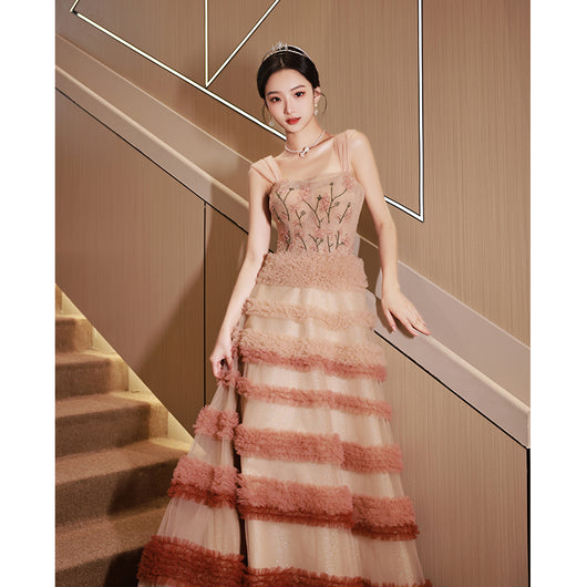 Vestido de Noche Princesa Floral Lujo Exclusivo para Mujer - Image 7