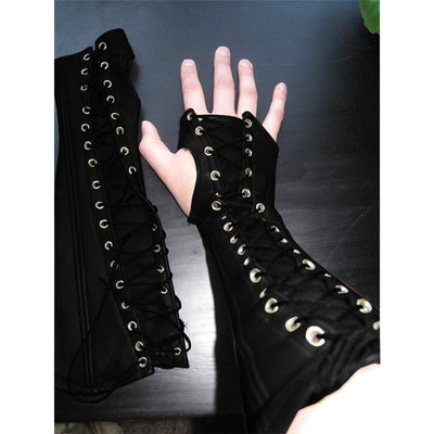 Guantes Deportivos Mitones con Muñequera de Encaje PU - Image 2