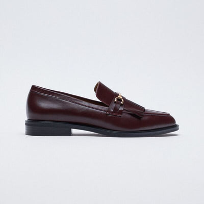 Zapatos Cómodos de Cuero Marrón con Suela Plana para el Día a Día - Image 3