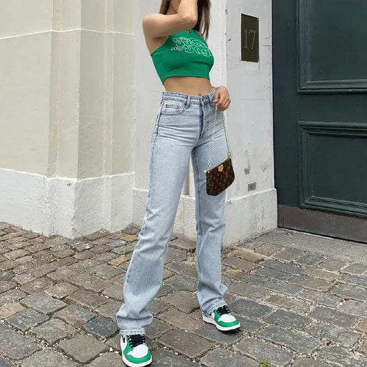 Jeans Skinny Azul de Cintura Alta con Elastano para Mujer - Image 11