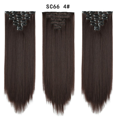 Set de Extensiones de Cabello con 16 Clips - Peluca de Fibra Sintética Premium - Image 8