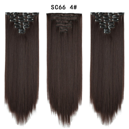 Set de Extensiones de Cabello con 16 Clips - Peluca de Fibra Sintética Premium - Image 8