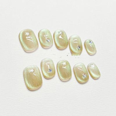 Uñas Postizas Fluorescentes Verano Suave