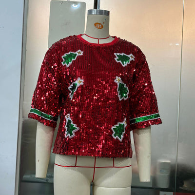 Blusa Deportiva con Lentejuelas - Corte Holgado y Casual - Image 9