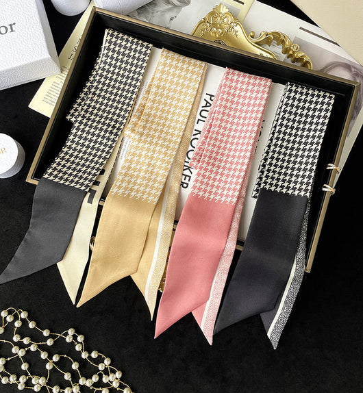 Pañuelo de Seda Delgado - Cinta para Cabello y Accesorios de Moda - Image 51