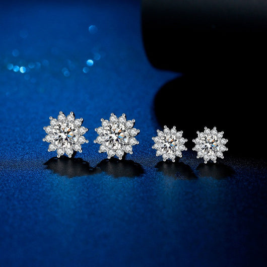 Aretes de Plata con Moissanita Girasol - Image 6