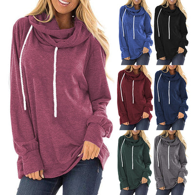 Sudadera con Capucha y Cordones Suelta Casual para Mujer - Image 8