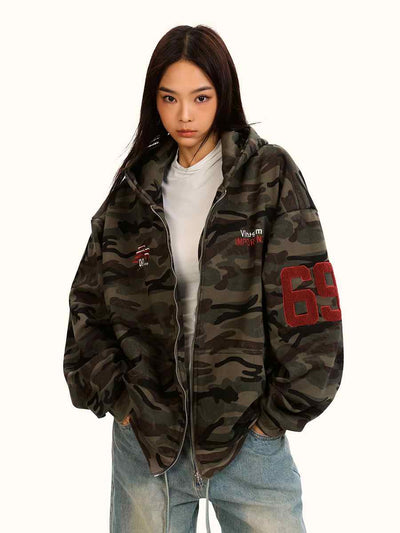 Sudadera Tipo Cardigan Camuflaje Forrada en Polar Grueso - Image 4