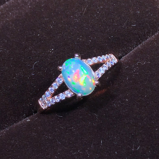 Anillo de Plata 925 con Ópalo Natural - Diseño Elegante para Mujer - Image 5