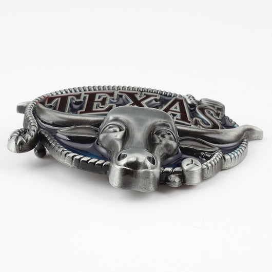 Cinturón de Cuero Estilo Vaquero con Hebilla Longhorn Texas 3.8cm - Image 15