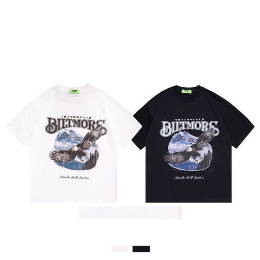 Playera Holgada de Hip-hop Americana para Parejas - Image 3