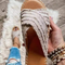 Sandalias Planas con Borlas Talla Grande para Mujer - Cómodas y Elegantes