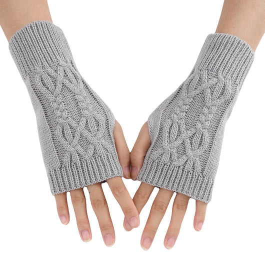 Guantes Tejidos Medio Dedo para Parejas - Lana Cálida Invierno Unisex - Image 6