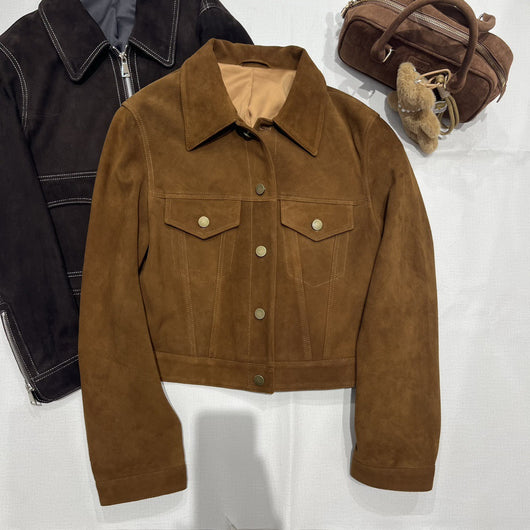 Chaqueta de Cuero Retro Corta - Image 10