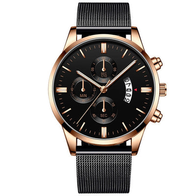 Reloj de Lujo para Hombre con Malla Metálica y Movimiento de Cuarzo - Image 34