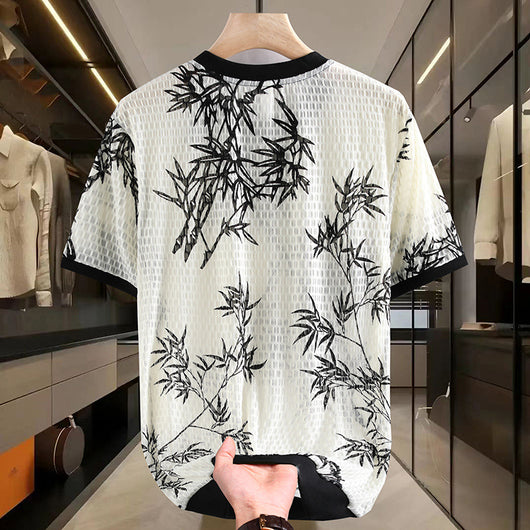 Playera Corta de Malla Ice Silk para Hombre - Fresca y Transpirable - Image 3
