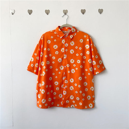 Camisa Suelta de Manga Corta Versátil para Verano