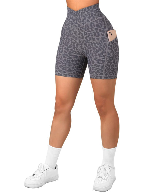 Shorts Deportivos Cruzados para Mujer con Bolsillos y Cinturón - Image 7