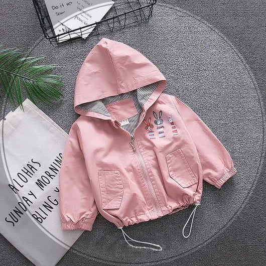 Chaqueta Infantil Niña 3-9 años Impresión Conejo Primavera Otoño - Image 7