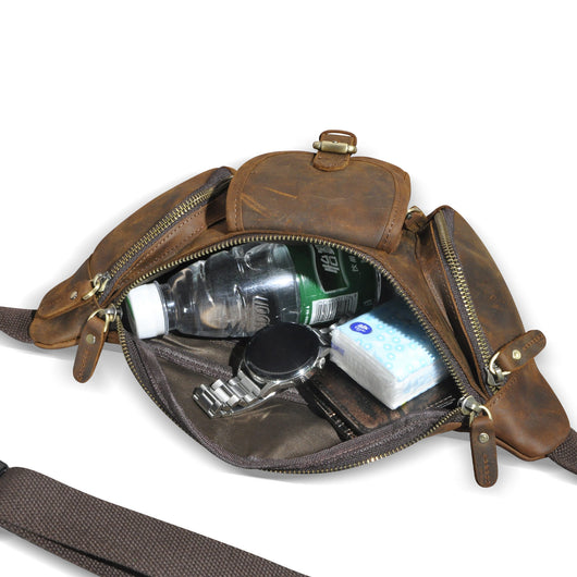 Bolsa de Pecho Cuero Crazy Horse Hombre - Cuero Genuino Premium - Image 5