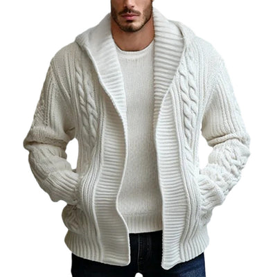 Cardigan Tejido Trenzado para Hombre - Estilo Europeo y Americano - Image 5