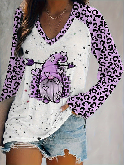Playera Navideña Estampada Talla Grande para Mujer, Manga Larga - Image 7