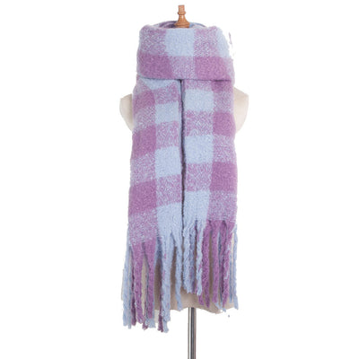Bufanda Gruesa a Rayas con Borlas para Mujer - Image 8