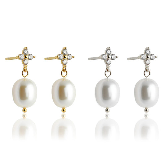 Aretes de Plata Esterlina 925 con Circonitas Trébol de Cuatro Hojas para Mujer - Image 4