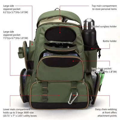 Mochila de Pesca Impermeable Gran Capacidad - Organizador Profesional - Image 12