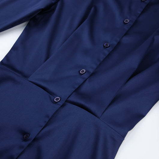 Vestido Camisero Elegante con Hombreras - Image 6