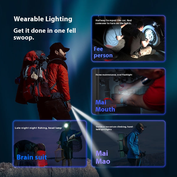 Linterna LED para Pesca Nocturna con Luz en los Dedos