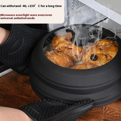 Tapa Universal de Silicona para Microondas - Antirespingos y Plegable - Image 11