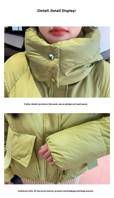 Chaqueta Acolchada de Plumas para Mujer con Capucha - Corta y Elegante - Image 16