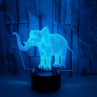 Lámpara de Escritorio LED Elefante 3D con 7 Colores y Control Táctil USB - Image 8