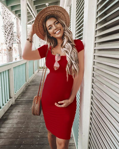 Vestido Premamá de Manga Corta - Image 6